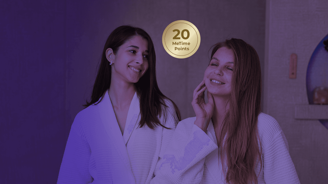 Two women enjoying beauty treatments