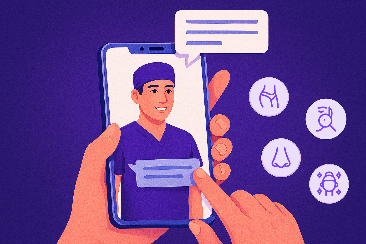 Chatting with a doctor through app